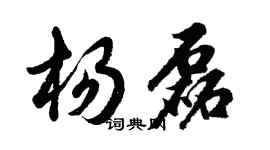 胡問遂楊磊行書個性簽名怎么寫