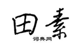 王正良田素行書個性簽名怎么寫