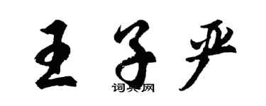 胡問遂王子嚴行書個性簽名怎么寫