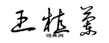 曾慶福王植蘭草書個性簽名怎么寫