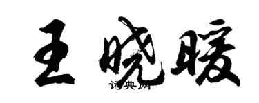 胡問遂王曉暖行書個性簽名怎么寫
