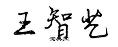 曾慶福王智藝行書個性簽名怎么寫