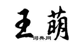 胡問遂王萌行書個性簽名怎么寫