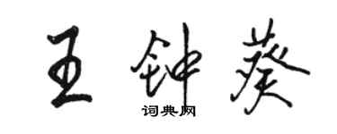 駱恆光王鍾葵行書個性簽名怎么寫