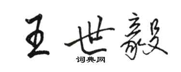 駱恆光王世毅行書個性簽名怎么寫