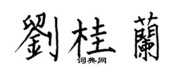 何伯昌劉桂蘭楷書個性簽名怎么寫