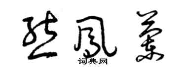 曾慶福熊鳳蘭草書個性簽名怎么寫