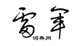 曾慶福雷軍草書個性簽名怎么寫