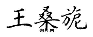 丁謙王桑旎楷書個性簽名怎么寫