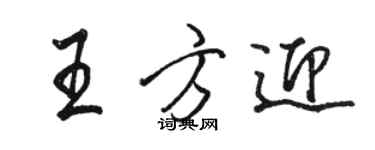 駱恆光王方迎行書個性簽名怎么寫