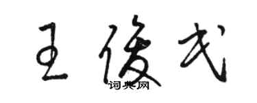 駱恆光王俊民草書個性簽名怎么寫