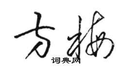 駱恆光方梅草書個性簽名怎么寫