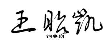 曾慶福王昭凱草書個性簽名怎么寫