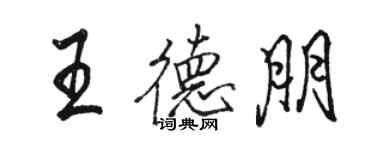 駱恆光王德朋行書個性簽名怎么寫