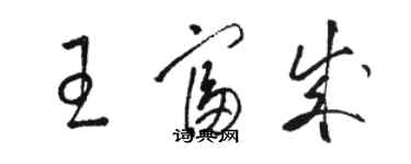 駱恆光王富成草書個性簽名怎么寫