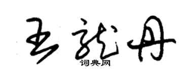 朱錫榮王龍丹草書個性簽名怎么寫