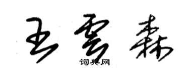 朱錫榮王雲森草書個性簽名怎么寫