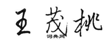 駱恆光王茂桃行書個性簽名怎么寫