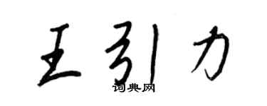 王正良王引力行書個性簽名怎么寫