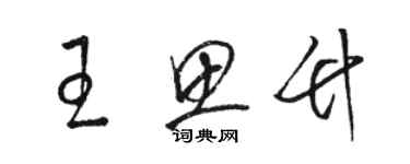 駱恆光王思竹草書個性簽名怎么寫