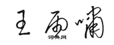 駱恆光王雨嘯草書個性簽名怎么寫