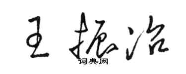 駱恆光王振冶草書個性簽名怎么寫