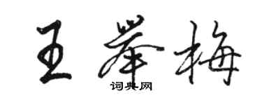 駱恆光王舉梅行書個性簽名怎么寫