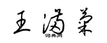 梁錦英王滿菊草書個性簽名怎么寫