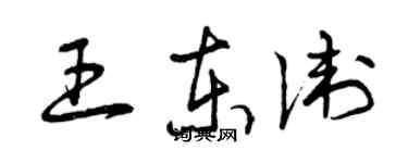 曾慶福王東衛草書個性簽名怎么寫