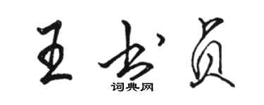 駱恆光王書貞行書個性簽名怎么寫