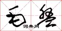 朱錫榮毛盤草書怎么寫