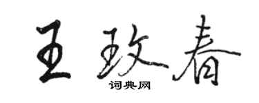 駱恆光王玫春行書個性簽名怎么寫