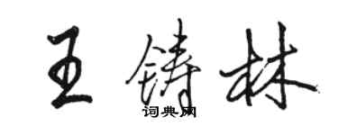 駱恆光王鑄林行書個性簽名怎么寫