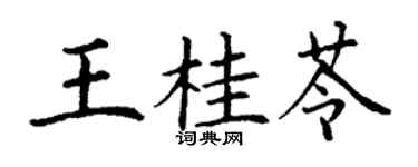 丁謙王桂苓楷書個性簽名怎么寫