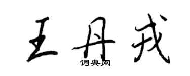 王正良王丹戎行書個性簽名怎么寫