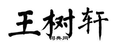翁闓運王樹軒楷書個性簽名怎么寫