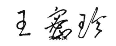 駱恆光王密珍草書個性簽名怎么寫