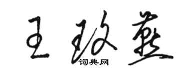 駱恆光王玫燕草書個性簽名怎么寫