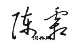 駱恆光陳霜草書個性簽名怎么寫