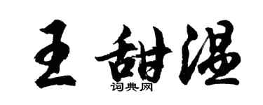 胡問遂王甜溫行書個性簽名怎么寫