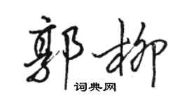 駱恆光郭柳行書個性簽名怎么寫