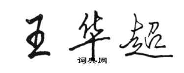 駱恆光王華超行書個性簽名怎么寫