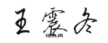 駱恆光王震冬行書個性簽名怎么寫