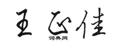 駱恆光王正佳行書個性簽名怎么寫