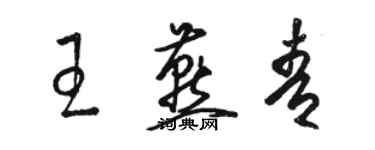 駱恆光王燕青草書個性簽名怎么寫