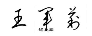 梁錦英王軍莉草書個性簽名怎么寫