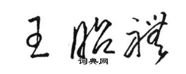 駱恆光王昭禮草書個性簽名怎么寫