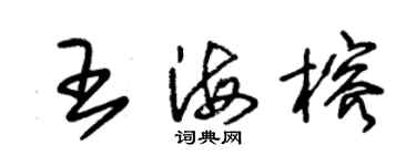 朱錫榮王海榕草書個性簽名怎么寫