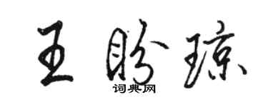 駱恆光王盼瓊行書個性簽名怎么寫