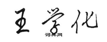 駱恆光王學化行書個性簽名怎么寫